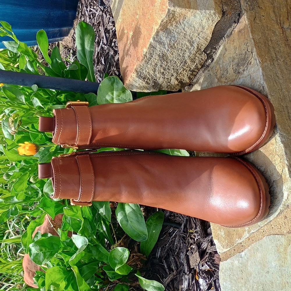 Lauren Ralph Lauren Madisyn Brown Leather Ankle Boots Women's Size 8 - Picture 4 of 9